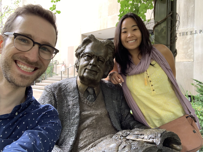 L-R: Colin Gorrie, Northrop Frye, and Angélica Isa